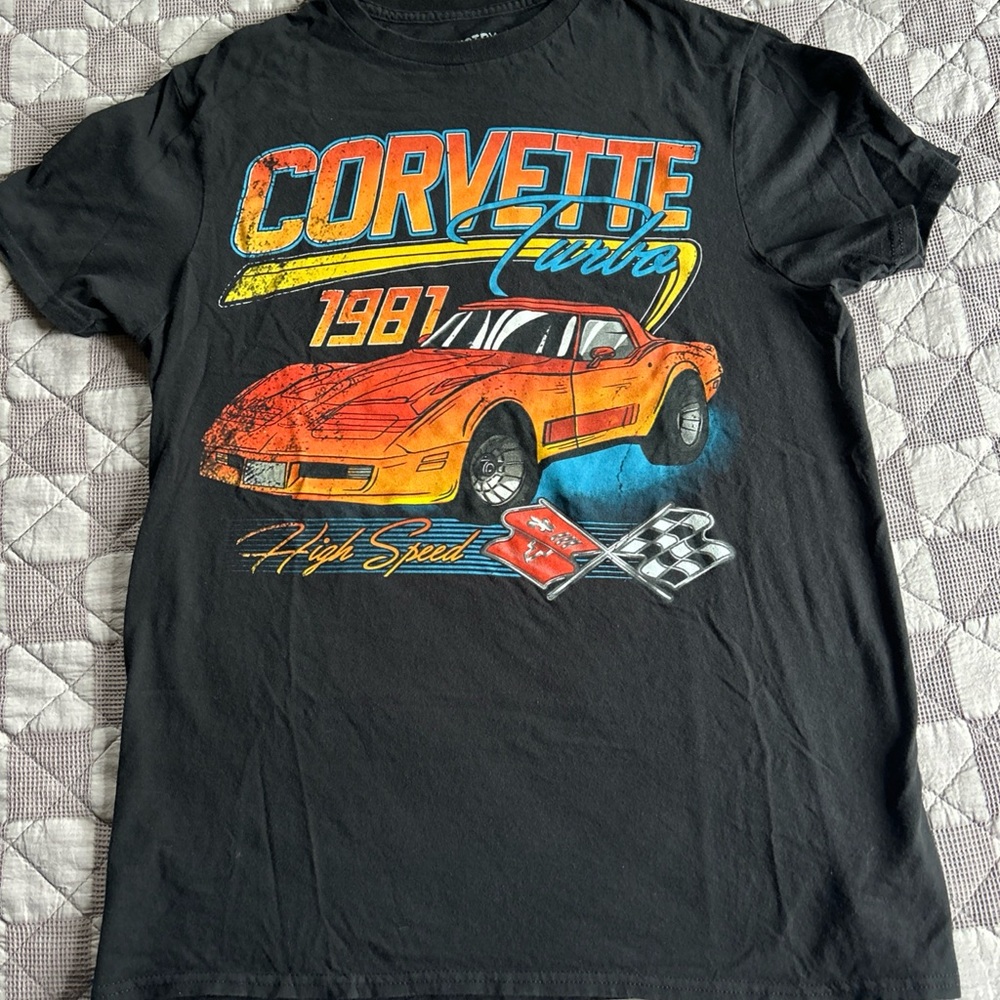 Chemistry Corvette Black and Orange Graphic Tee